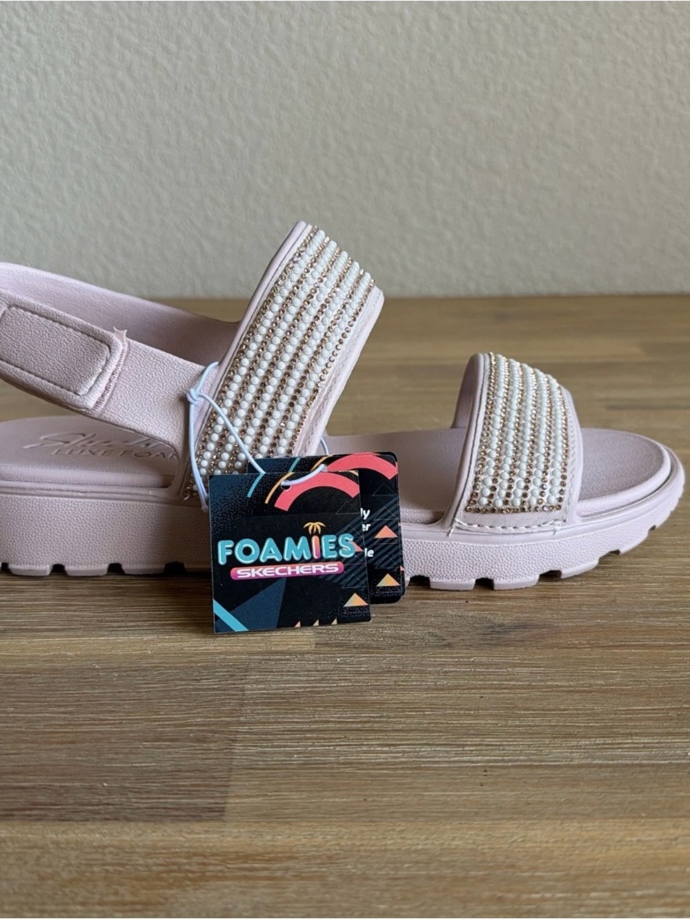 Skechers Women's Foamies Footsteps-How Extra Sandal Sling Back Blush Size 11 - Picture 5 of 16
